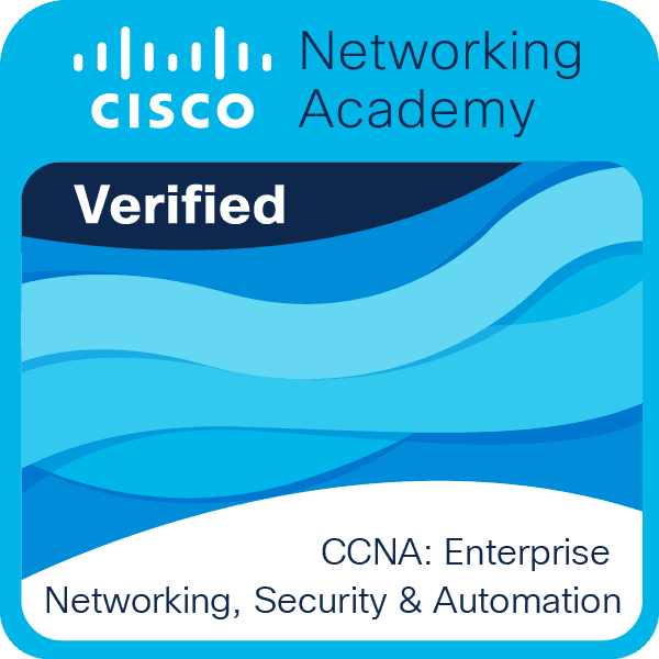 CCNA: Enterprise Networking, Security, and Automation badge